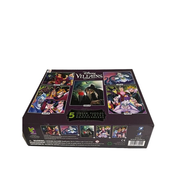 Disney Villains Jigsaw Puzzles 5-In-1 Multipack Set 300/500/750 Pcs Ceaco Comp - Picture 14 of 14